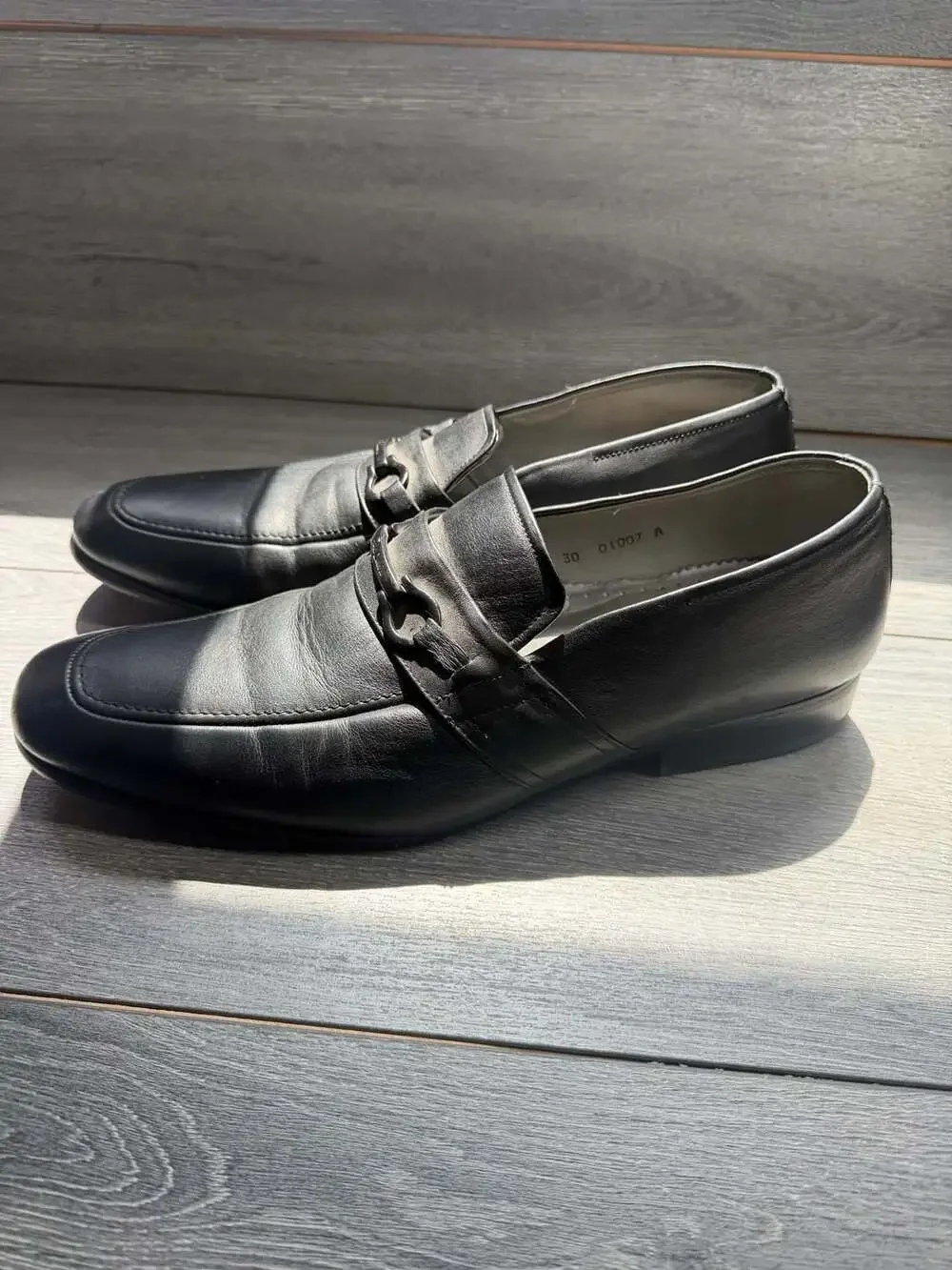 Franco Cuadra Black Leather Bit Loafer Size 12